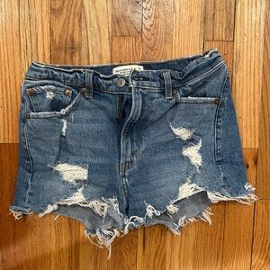 Trendy Frayed Hem Jean Shorts-Abercrombie & Fitch